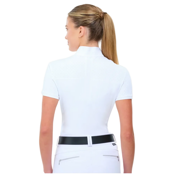 BRY850II RJ Classics Women's Brynn Short Sleeve English Show Shirt 2.0 - White/Ride On