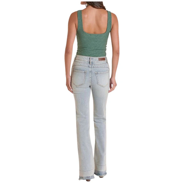 BW20T08807 Rock & Roll Women's Knit Eyelet Tank Top - Teal