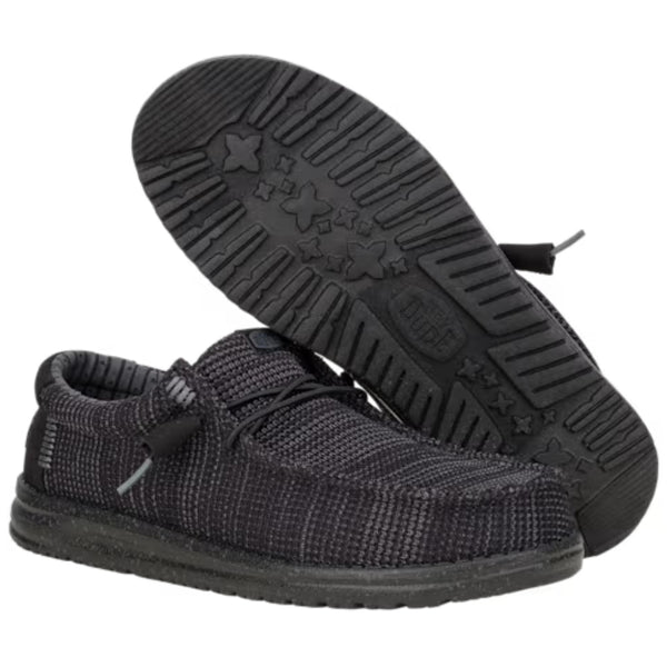 41898-060 Hey Dude Men's Wally Sox Comfort Shoe - Black / Black