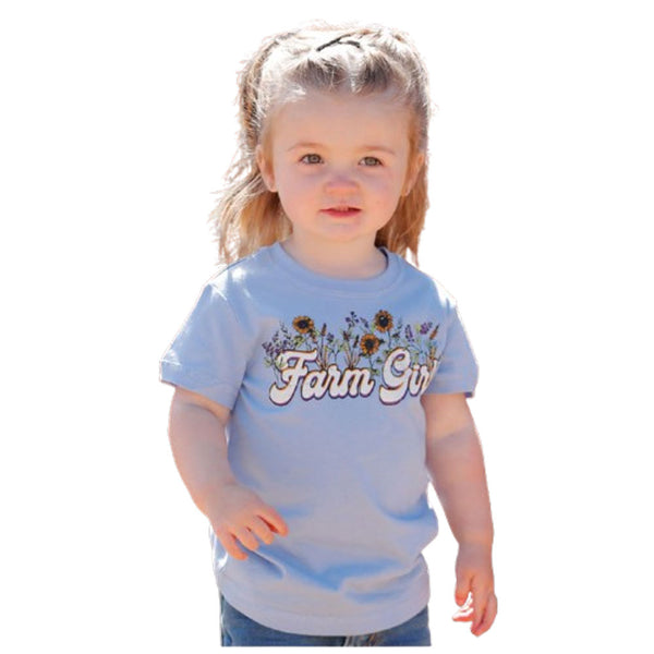 CTK6851036 Cruel Girl Toddler Short Sleeve Farm Girl Tee - Lilac