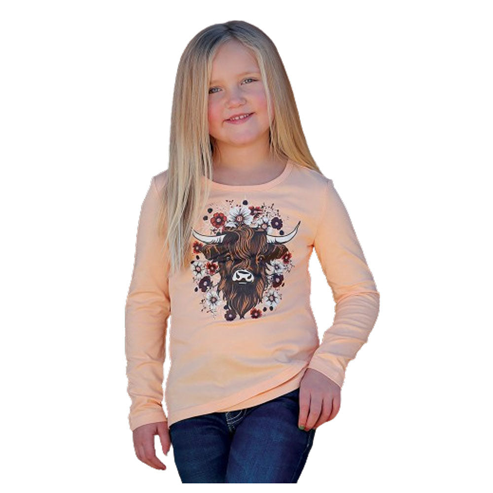Coral Metallic Striped Button-Up Shirt for Girls | Cruel Girl