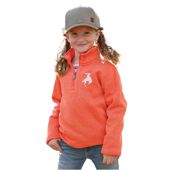 CWK8013002 Cruel Girl Girls' 1/4 Zip Pullover - Coral