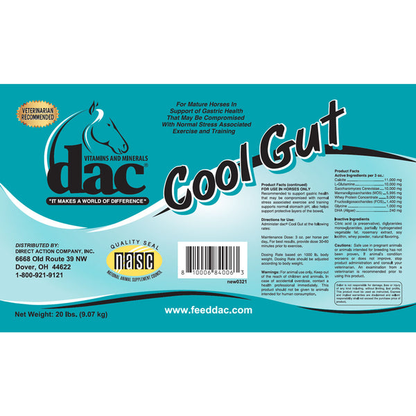 Dac Cool Gut Gastric Health Digestive Aid - 20lb