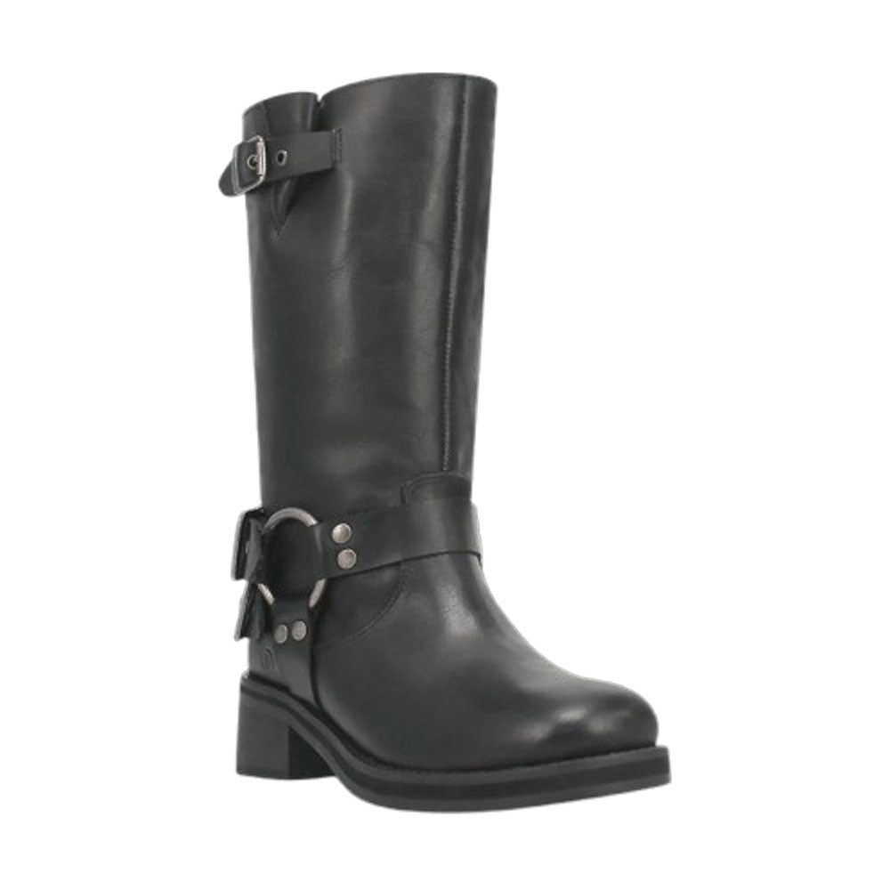 DI210 Dingo Women's Harlee Leather Round Toe Boot - Black | The