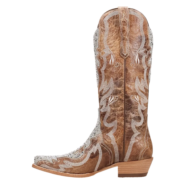 DP7195 Dan Post Ladies Glam Queen Cowboy Boot - Tan with Rhinestones