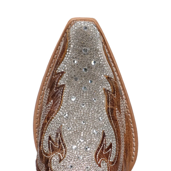 DP7195 Dan Post Ladies Glam Queen Cowboy Boot - Tan with Rhinestones