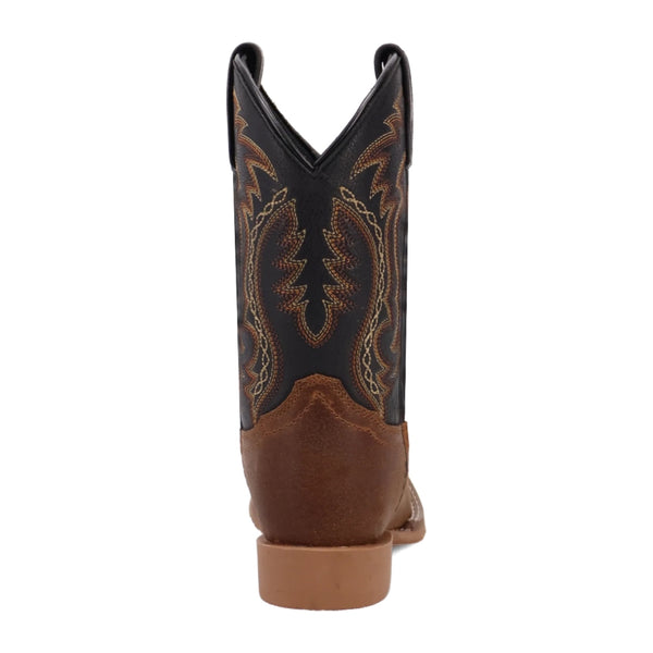 DPC4011 Dan Post Children's Beasley Square Toe Cowboy Boot - Tan / Black