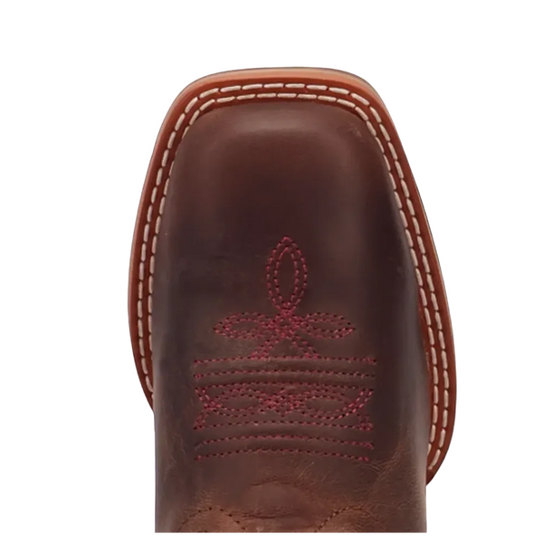 DPC5023 Dan Post Youth Lottie Square Toe Cowboy Boot - Tan / Purple