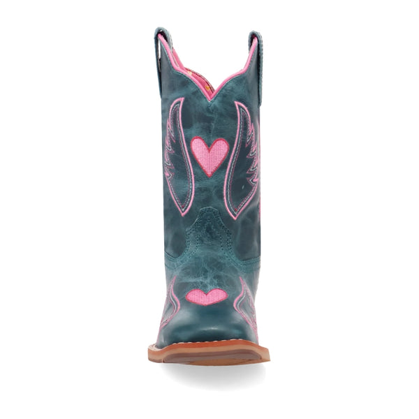 DPC5024 Dan Post Youth Sweet Caroline Square Toe Cowboy Boot - Turquoise / Pink
