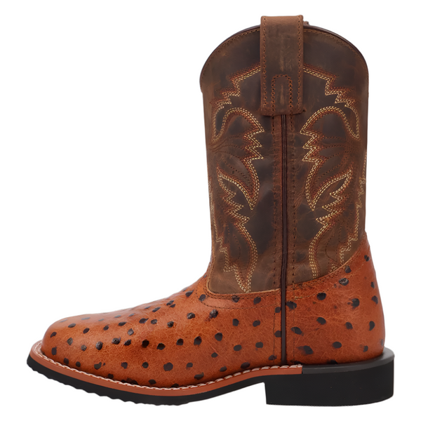 DPC4008 Dan Post Jet Leather Childrens Cowboy Boot - Tan Cognac