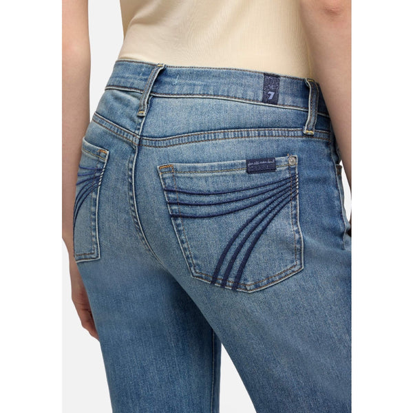 7 For All Mankind Women's Dojo Trouser Jeans - Distressed Authentic Light 7U45144A