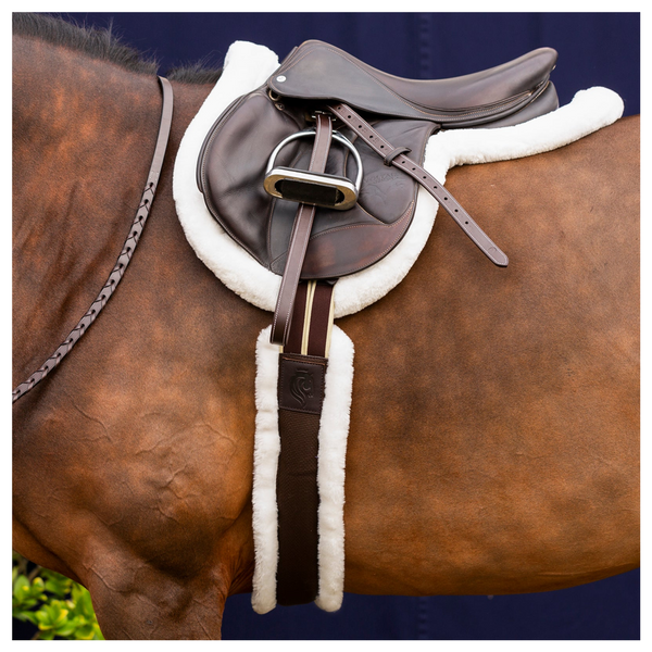 E14004-IWH/BR Equinavia Valkyrie Ultra Fleece English Girth - Brown