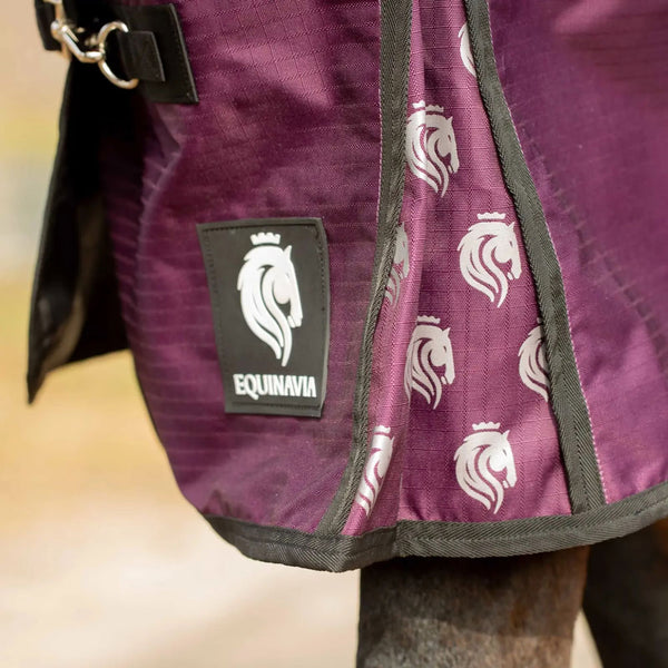 E24004-PW/OH Equinavia Norse Mid Weight Turnout Blanket 200g - Plum Wine/Orchid Haze