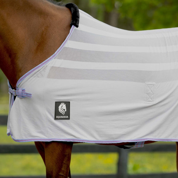 E24029-GY/OMP Equinavia Sefyr Scrim Sheet - Grey/Orchard Mist