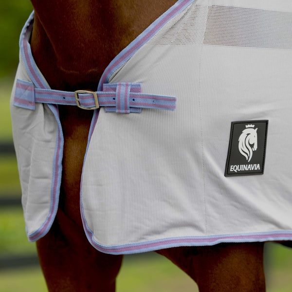 E24029-GY/OMP Equinavia Sefyr Scrim Sheet - Grey/Orchard Mist