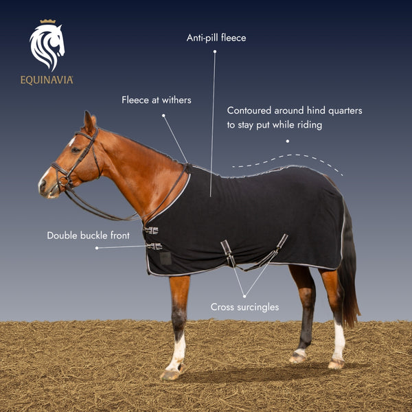 E24034-BU/NV Equinavia Norse Fleece Cooler - Burgundy / Navy Plaid
