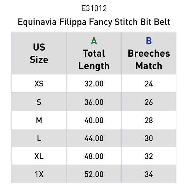 E31012-BR Equinavia Filippa Fancy Stitch Bit Belt - Brown