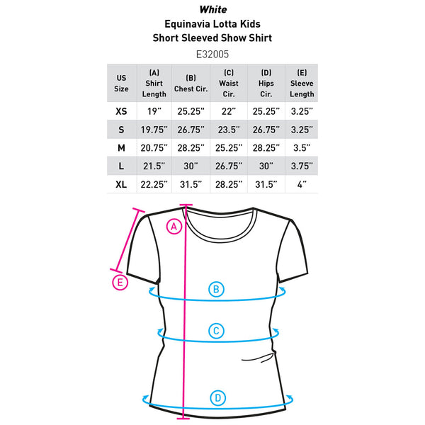 E32005 Equinavia Lotta Kids Short Sleeved Show Shirt - White