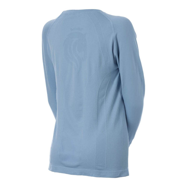 E32017-FB Equinavia Elin Womens Seamless Long Sleeve Top - Forever Blue