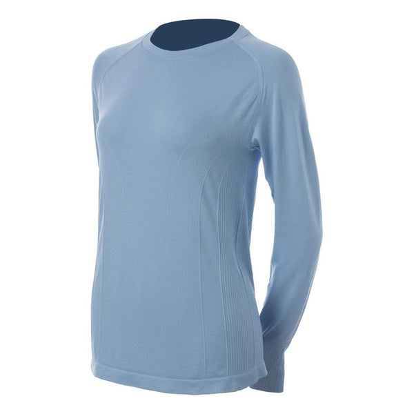 E32017-FB Equinavia Elin Womens Seamless Long Sleeve Top - Forever Blue