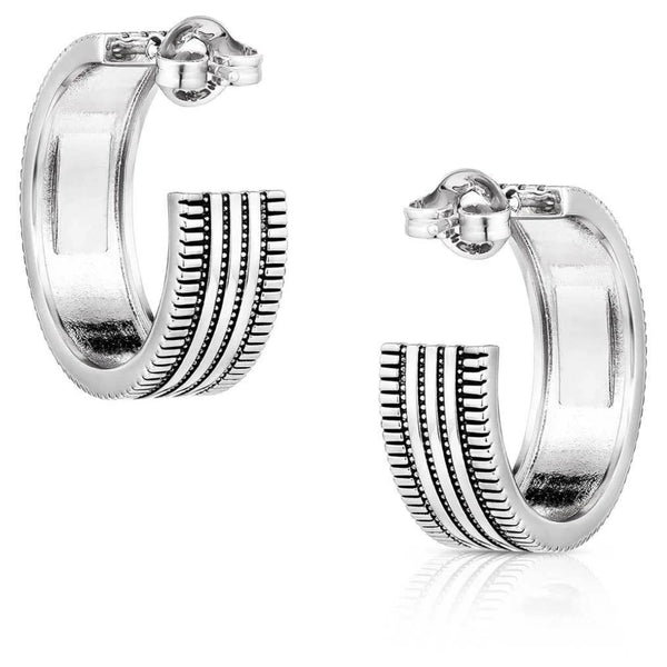 ER6111 Montana Silversmiths Turquoise Sky Hoop Earrings