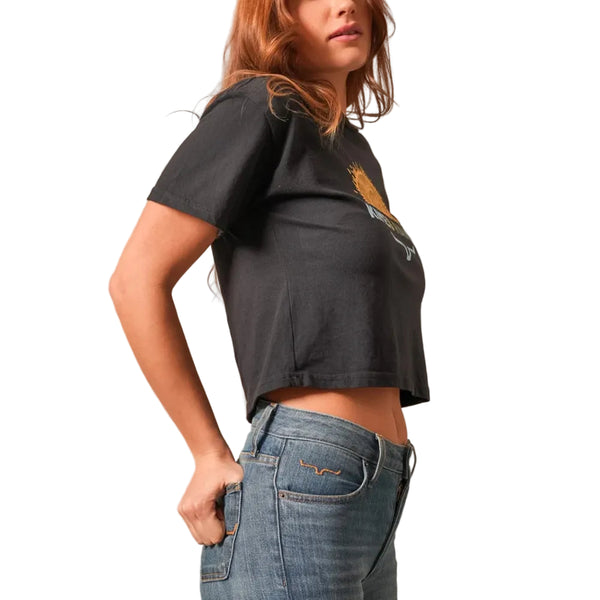 Kimes Ranch Women's Home Grown Cropped T-Shirt - Black