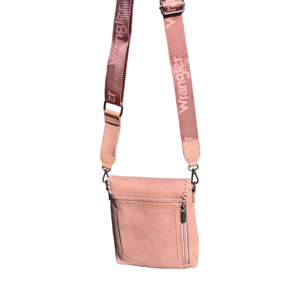 WRS-1014PK Wrangler Concealed Carry Crossbody Purse Bag - Pink