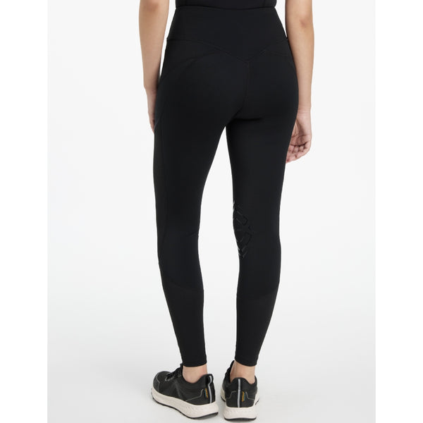 IT06624 Lemieux Women's Lydia Mesh Leggings with Silicone Knee Grip - Black