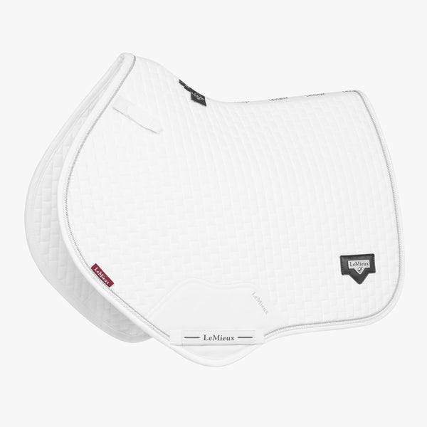 IT06899 LeMieux Puissance Suede Close Contact Saddle Pad - White