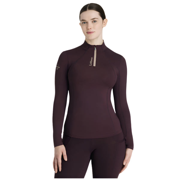 IT07156 LeMieux Women's Long Sleeve Classique Long Sleeve Base Layer - Damson