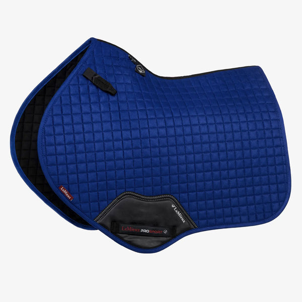 IT07597 LeMieux Suede Close Contact Square English Saddle Pad - Benetton Blue