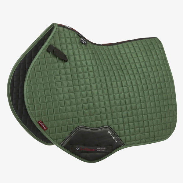 IT07600 LeMieux Suede Close Contact Square English Saddle Pad - Hunter Green