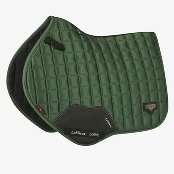 IT07608 LeMieux Loire Classic Satin Close Contact Square English Saddle Pad - Hunter Green