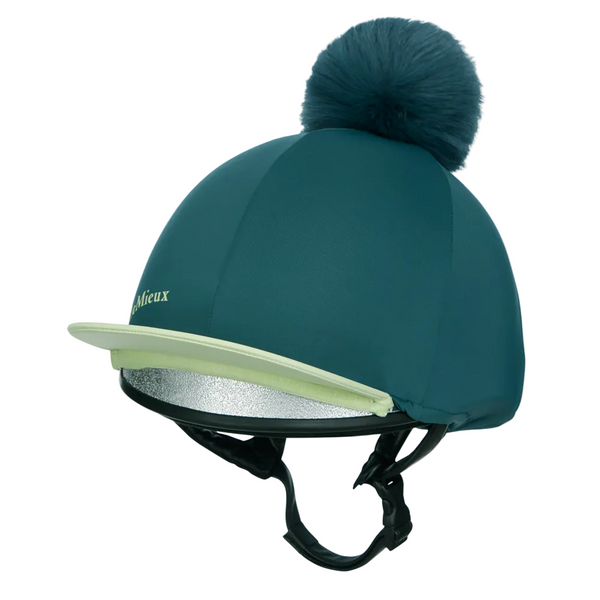 IT08521 LeMieux Classique Pom Hat Silk Helmet Cover - Jungle
