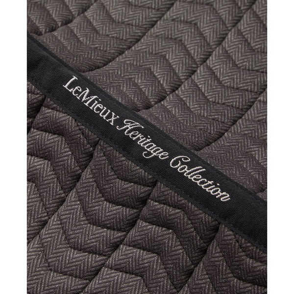 IT09240 LeMieux Heritage Herringbone Dressage Square Saddle Pad - Cocoa