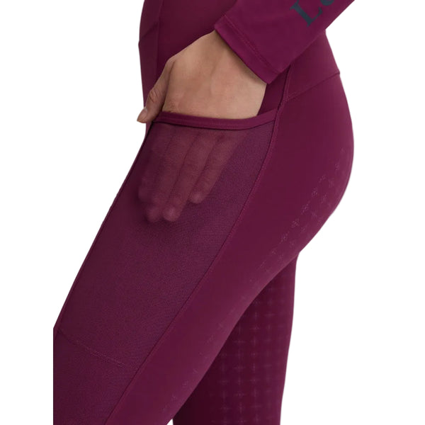 IT09367 LeMieux Women's Naomi Pull On Full Seat Breeches - Blackberry