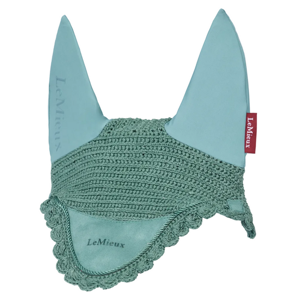 IT09538 LeMieux Classic Fly Hood Veil Bonnet Lycra Ears - Aloe