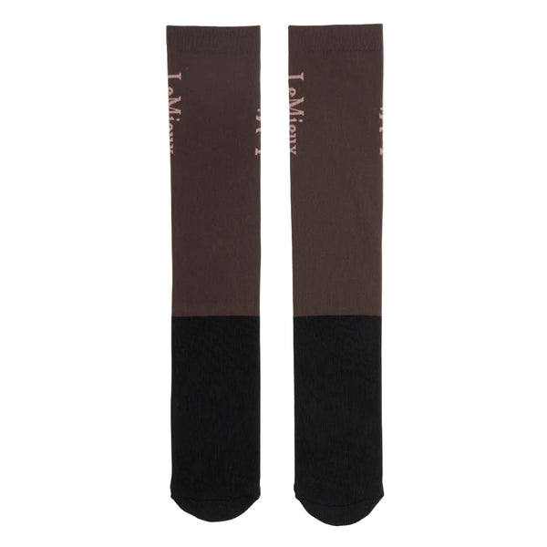 IT09572 LeMieux Competition Logo 2 Pack Socks - Cocoa