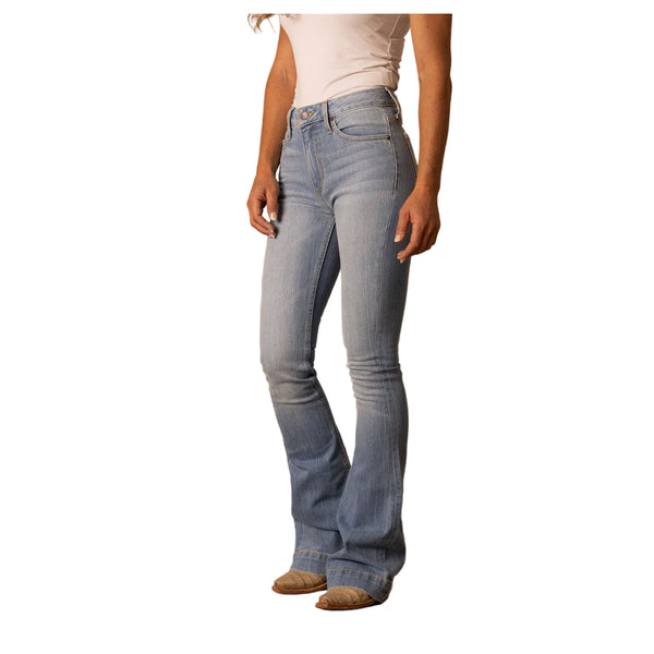 Kimes Ranch Women's Jennifer Ultra High Rise Trouser Jean -Light Wash