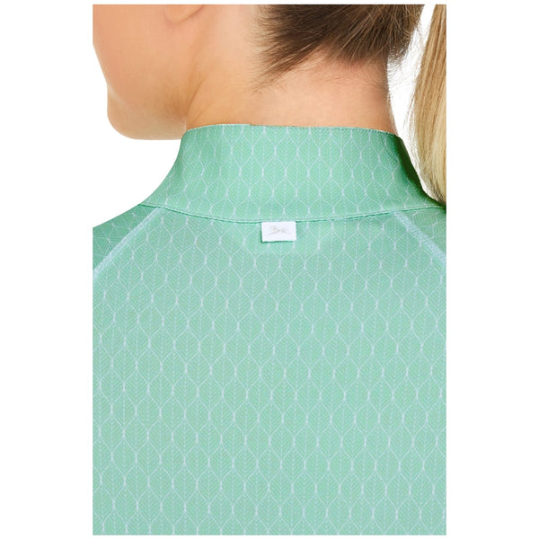 LCY831 RJ Classics Women's Lucy 1/4 Zip Short Sleeve Schooling Shirt - Green Coastal Palm