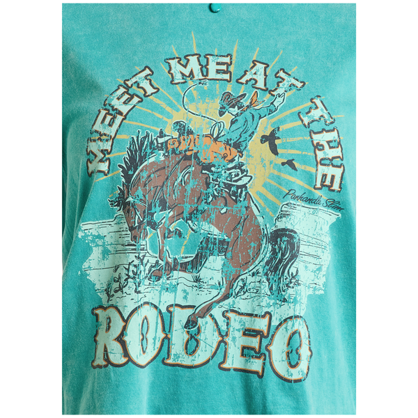 LW21T06374 Panhandle Women's Short Sleeve Boxy Tee - Turquoise