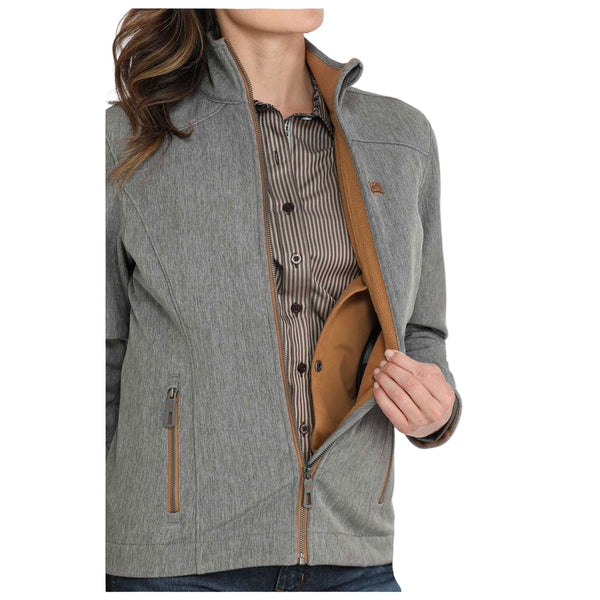MAJ9856004 Cinch Women's Conceal Carry Long Sleeve Bonded Jacket - Charcoal