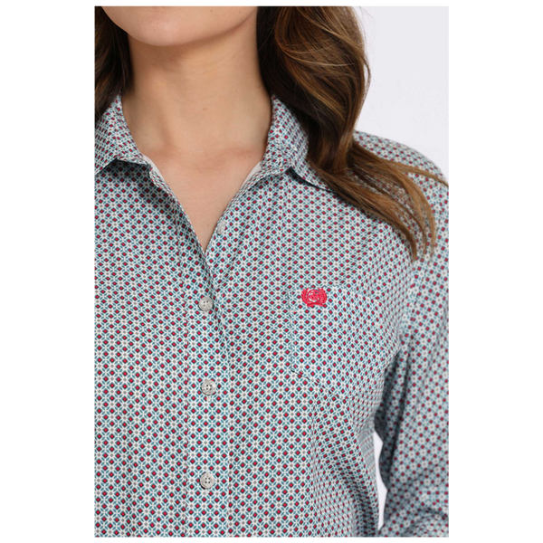 MSW9163032 Cinch Women's ArenaFlex Long Sleeve Western Shirt - Medallion Print