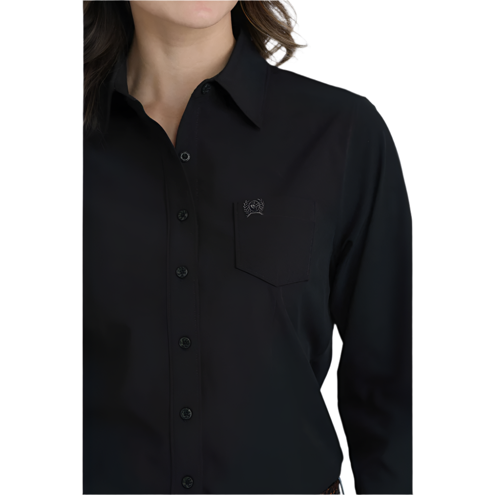 Womens Beige Long Sleeve Western Shirt 42962