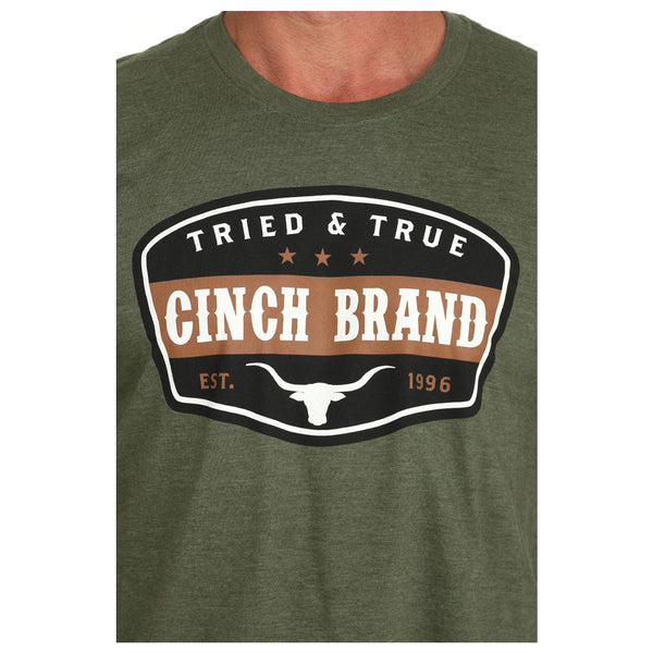 MTT1690672 Cinch Men's Short Sleeve Logo Tee - Olive