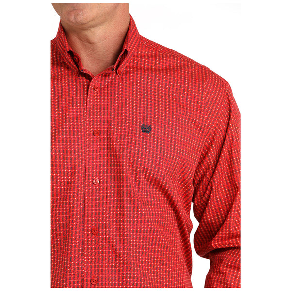 MTW1105801 Cinch Men's Long Sleeve Western Shirt - Red Print