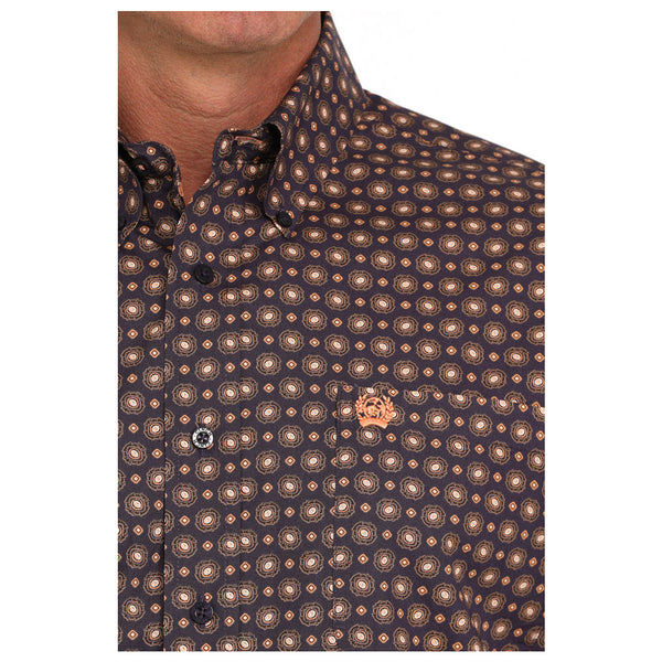 MTW1105877 Cinch Men's Long Sleeve Western Button down Shirt - Purple Print