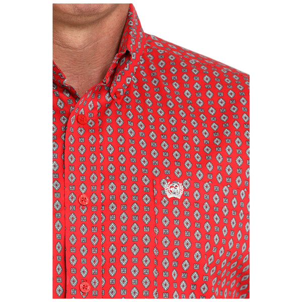 MTW1105994 Cinch Men's Long Sleeve Button-down Western Shirt - Red Print