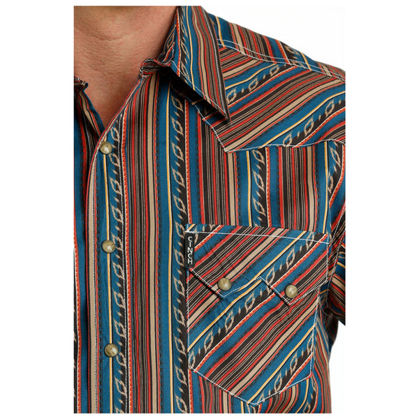 MTW1301069 Cinch Men's Long Sleeve Modern Fit Western Snap Shirt - Multicolor