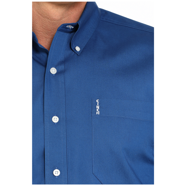 MTW1347132 Cinch Men's Solid Long Sleeve Button down Western Shirt - Royal Blue